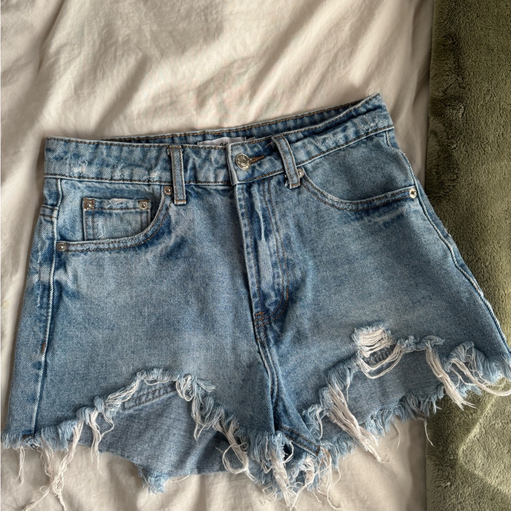 Adika Distressed Denim Blue Shorts